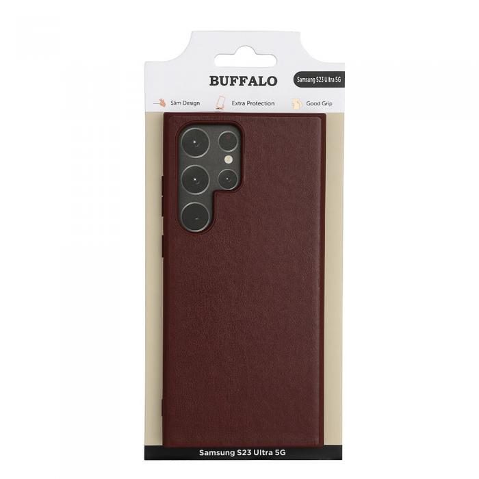 BUFFALO - BUFFALO Galaxy S23 Ultra 5G Skal Lder - Brun