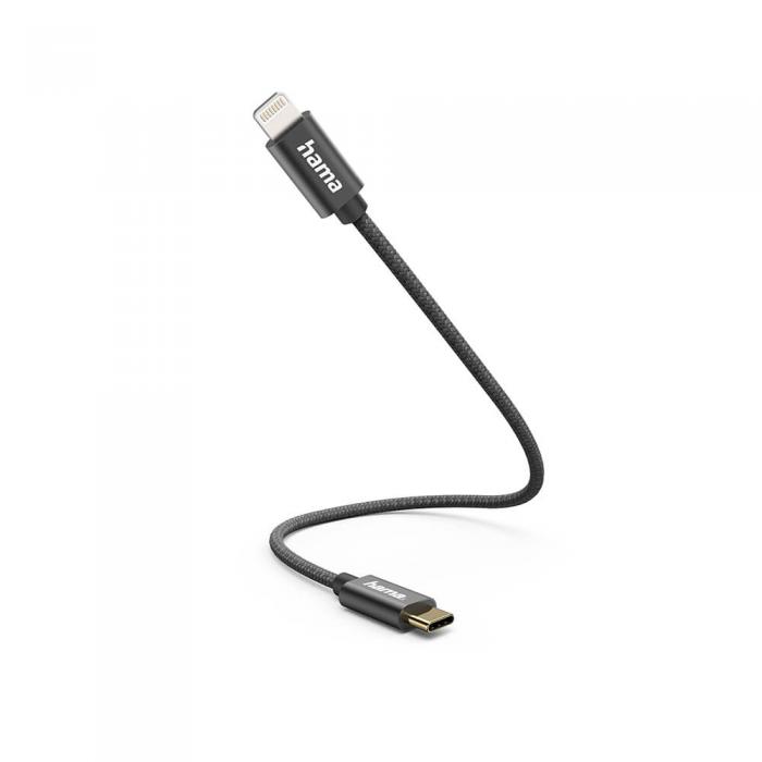 Hama - Hama USB-C till Lightning kabel 0.2m - Svart