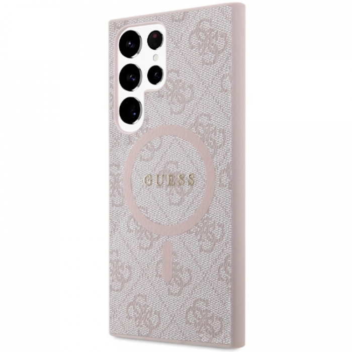 Guess - Guess Galaxy S24 Ultra Mobilskal Magsafe Collection - Rosa