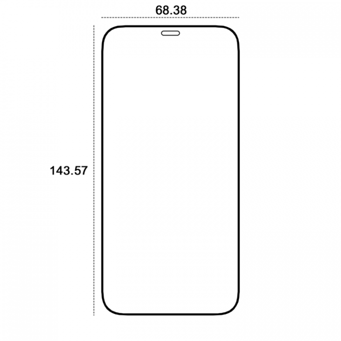 Etteri - Etteri iPhone 12/12 Pro Hrdat Glas Skrmskydd 9D - Svart