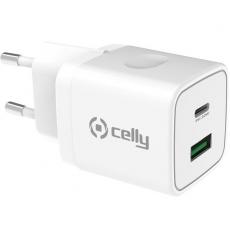 Celly - CELLY TC 2 USB-laddare USB-C PD + USB-A 20W