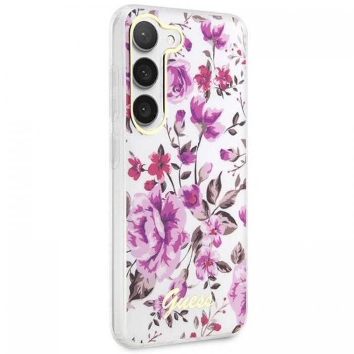 Guess - Guess Galaxy S23 Plus Mobilskal Flower Collection - Vit