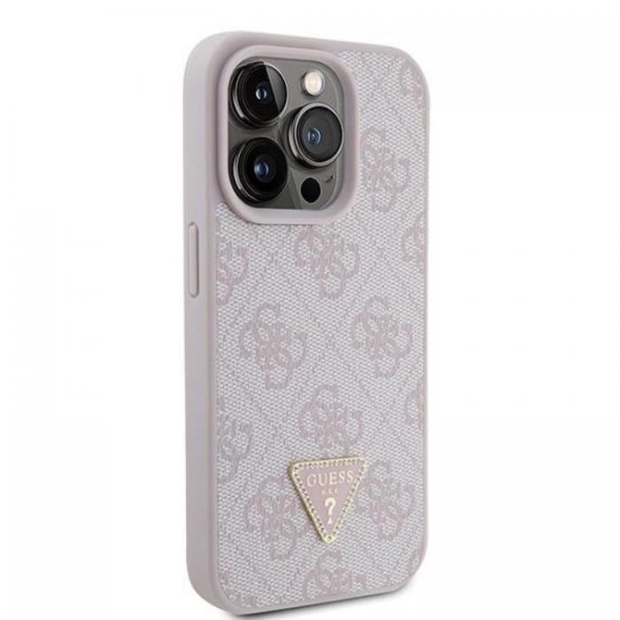 Guess - Guess iPhone 15 Pro Mobilskal Triangle Strass - Rosa