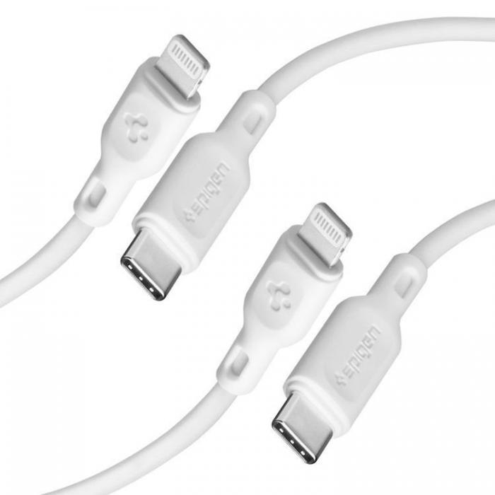 Spigen - Spigen 2-Pack Lightning Kabel Durasync Mfi 100cm - Vit