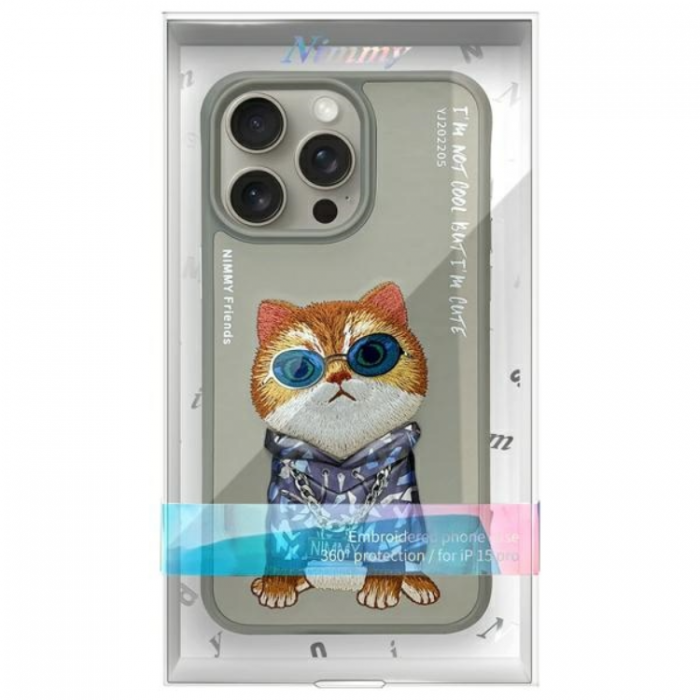 NIMMY - Nimmy iPhone 15 Pro Max Mobilskal Glasses Cool Cat - Gr