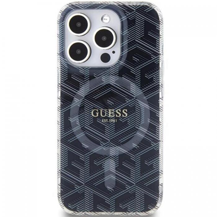 Guess - Guess iPhone 15 Pro Mobilskal Magsafe IML GCube - Svart