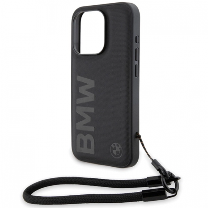 BMW - BMW iPhone 15 Pro Max Mobilskal Signature Lder Wordmark Cord