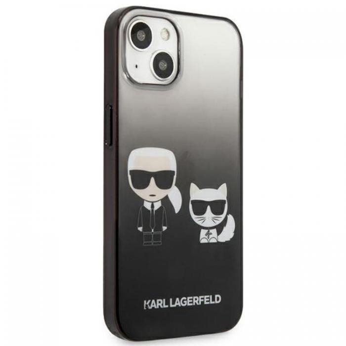 KARL LAGERFELD - Karl Lagerfeld iPhone 13 mini Skal Gradient Ikonik Karl & Choupette - Svart