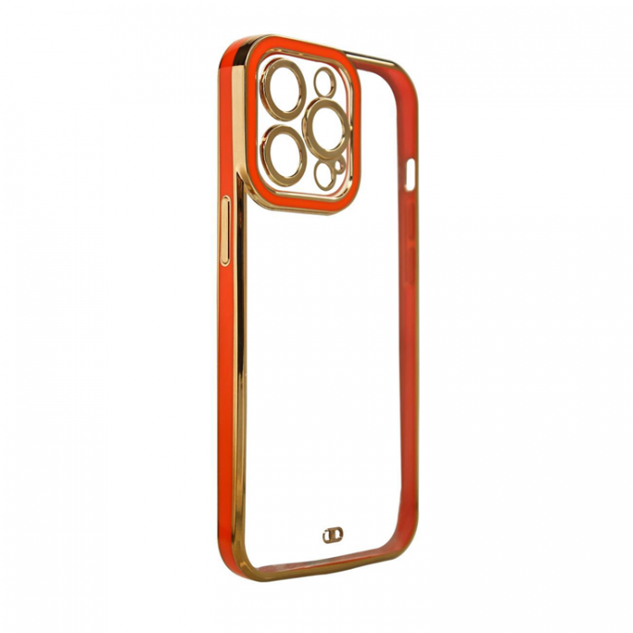 OEM - iPhone 12 Pro Max Skal Gold Frame - Rd