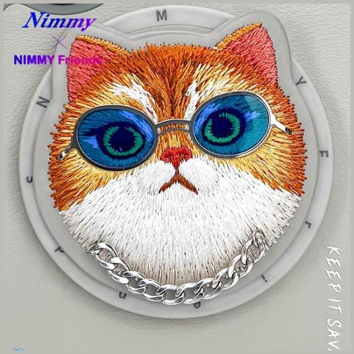 NIMMY - Nimmy iPhone 16 Mobilskal MagSafe Glasses Cool Cat - Gr