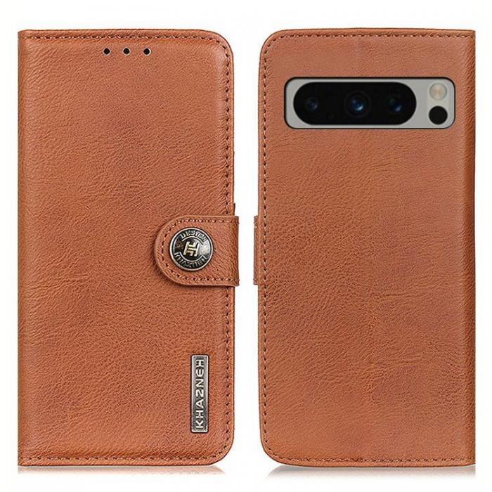 KHAZNEH - KHAZNEH Google Pixel 8 Plnboksfodral Cowhide - Brun