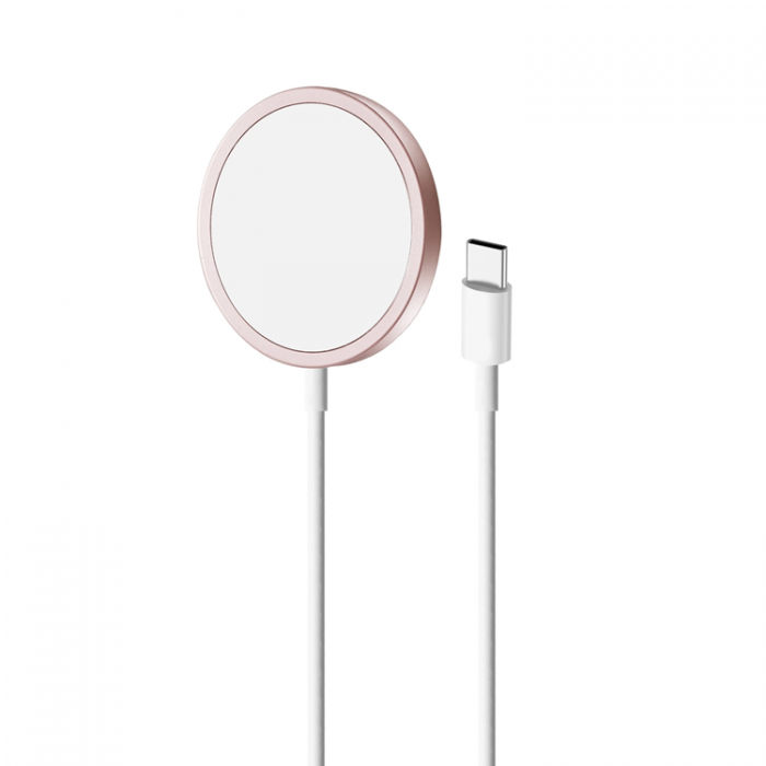 Puro - Puro MagSafe Magnetico Trdls Laddare 1m - Rosa