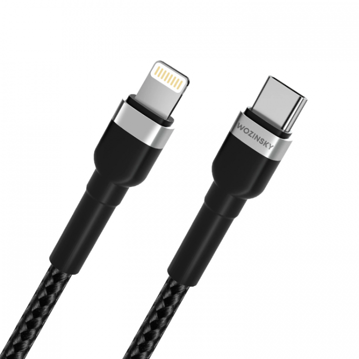 Wozinsky - Wozinsky USB-C till Lightning kabel PD 30W 1m - Svart