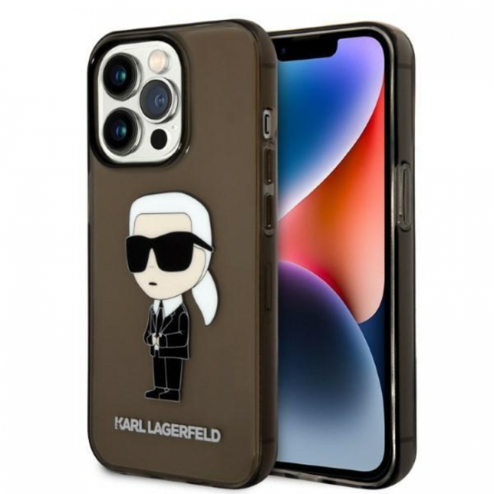 KARL LAGERFELD - Karl Lagerfeld iPhone 14 Pro Mobilskal Ikonik - Svart