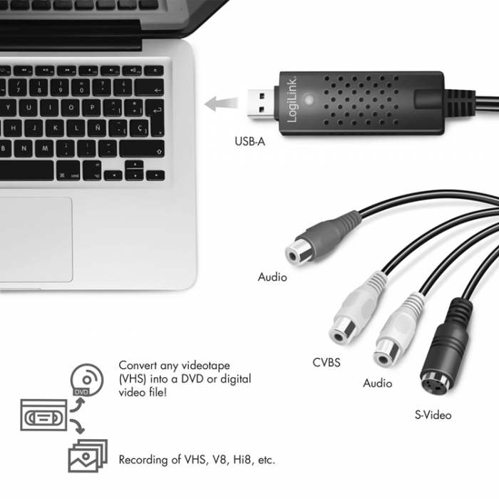 LogiLink - LogiLink USB 2.0 Audio/Video-grabber RCA + SVHS