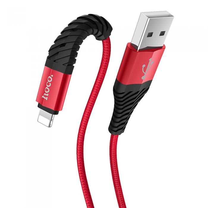 Hoco - HOCO COOL USB-A till Lightning kabel 1m Rd