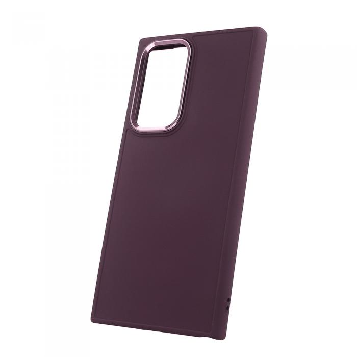 OEM - Sidenfodral fr Samsung Galaxy S22 Ultra burgundy