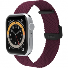 Celly - Celly Apple Watch (42/44/45mm) Armband Flätat - Lila