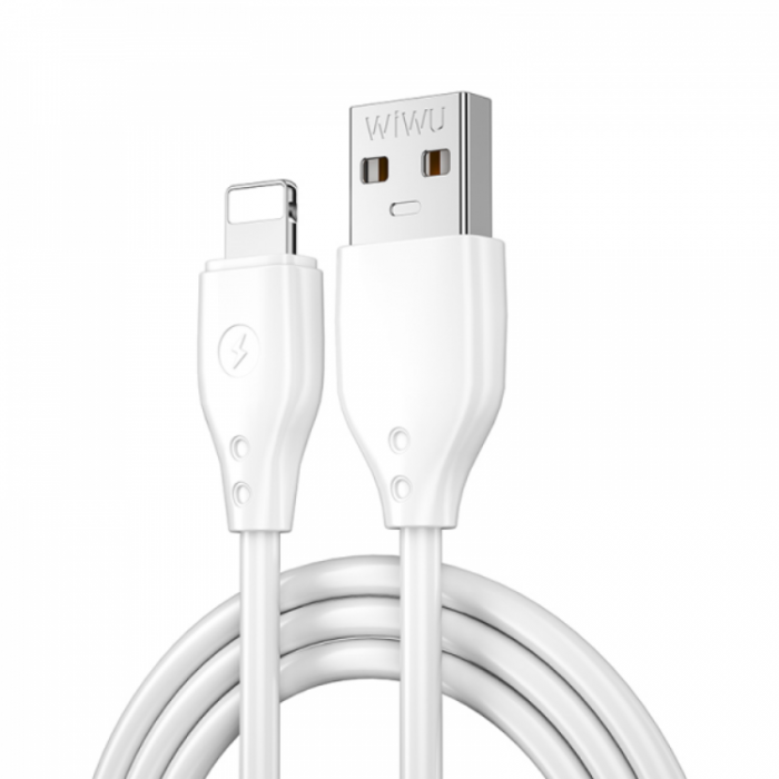 WIWU - WIWU USB Till Lightning 1m Kabel 2.4A Wi-C001 Pioneer - Vit