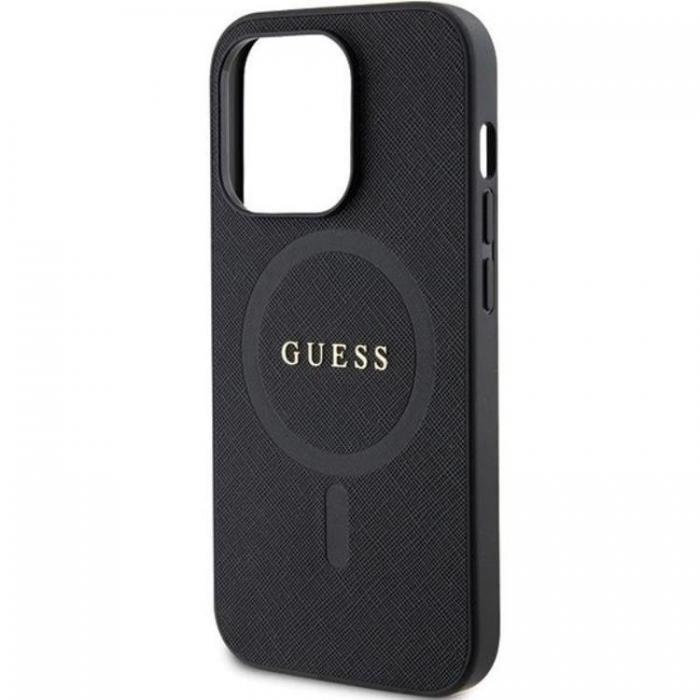 Guess - Guess iPhone 15 Pro Max Mobilskal Magsafe Saffiano - Svart