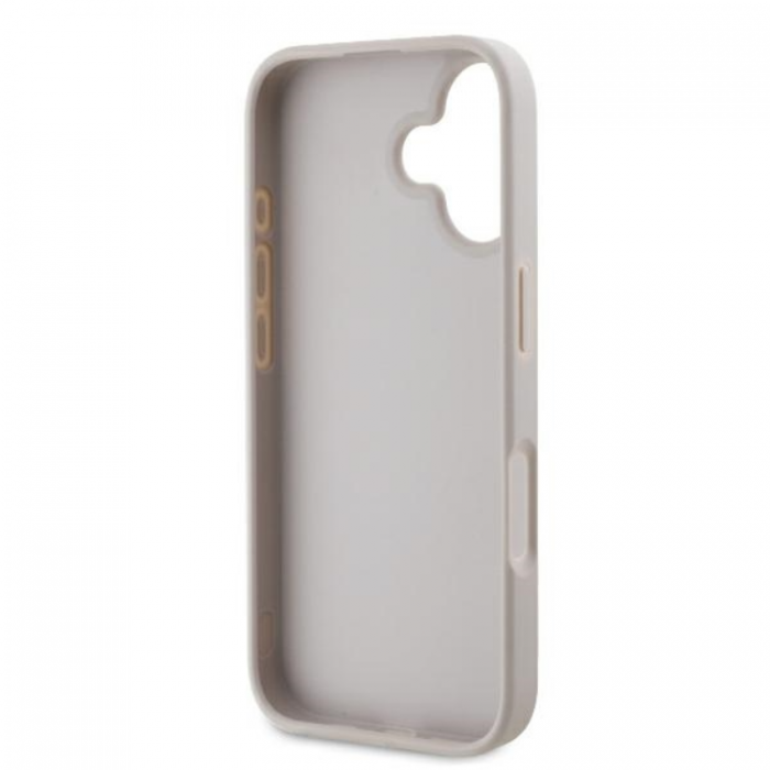 Guess - Guess iPhone 16 Plus Mobilskal 4G Metal Gold Logo - Rosa