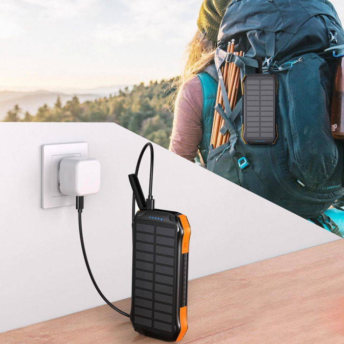 Joyroom - Choetech Solar induction Powerbank 10000mAh Qi 5W - Orange