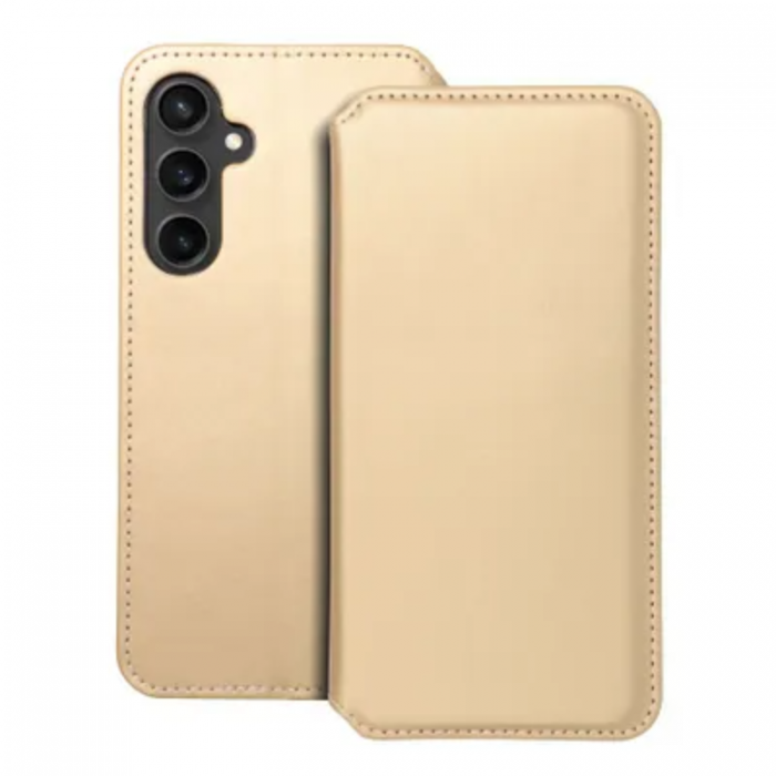 A-One Brand - Galaxy S23 FE Plnboksfodral Dual Pocket - Guld