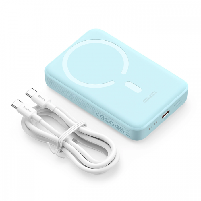 BASEUS - Baseus Mini Magnetisk Trdls Powerbank 10000mAh 30W - Bl