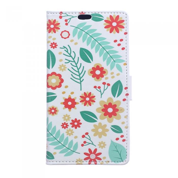 UTGATT5 - Plnboksfodral Samsung Galaxy Xcover 4 - Blommor och Blad