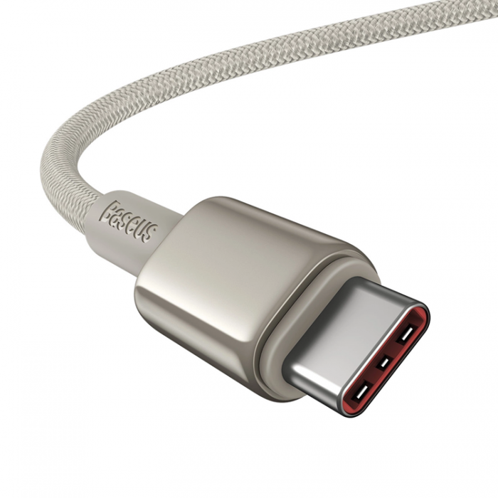 BASEUS - Baseus USB-C till USB-C kabel 100W 2m Tungsten Gold - Guld