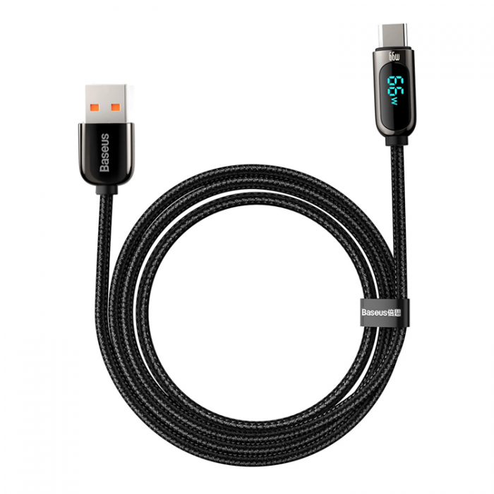 BASEUS - BASEUS USB-C till USB-A kabel 66W 1m Display Snabb