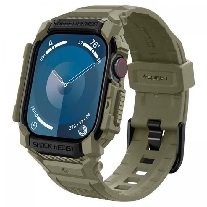 Spigen - Spigen Apple Watch 46mm Series 10 Armband Rugged Armor Pro