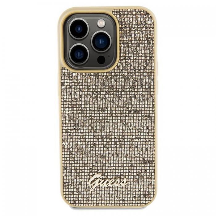 Guess - Guess iPhone 14 Pro Max Mobilskal Disco Script Metal - Guld