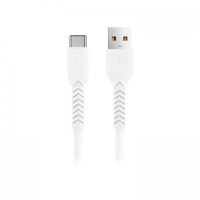 Maxlife - Maxlife USB-C till USB-A kabel 1m 3A MXUC-04 - Vit