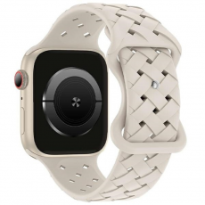 Beline - Beline Apple Watch (38/40/41mm) Armband Silikon Woven - Starlight