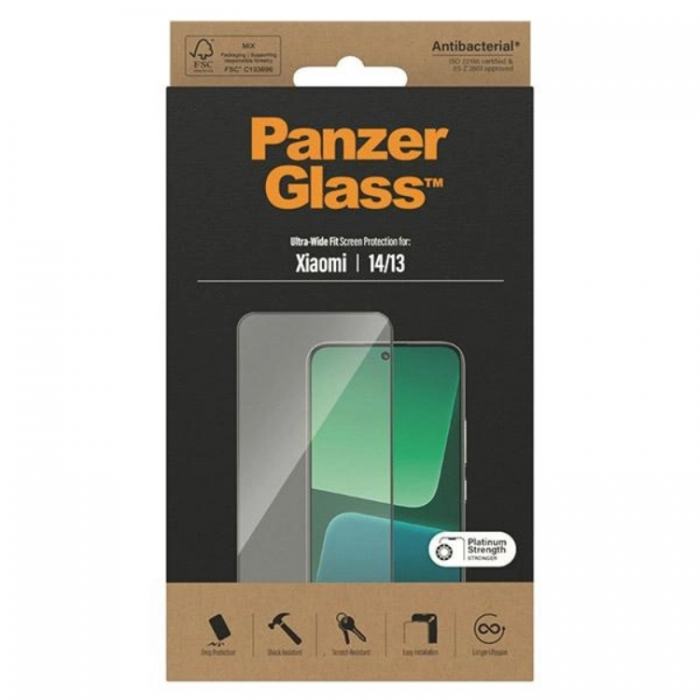 Panzer - PanzerGlass Xiaomi 14/13 Hrdat Glas Skrmskydd Ultra-Wide Fit