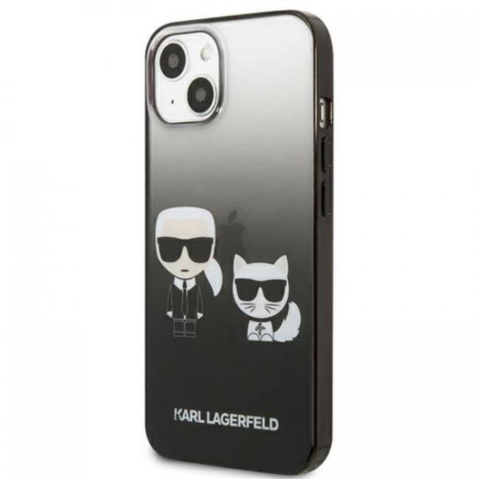 KARL LAGERFELD - Karl Lagerfeld iPhone 13 mini Skal Gradient Ikonik Karl & Choupette - Svart