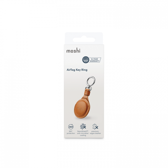 Moshi - Moshi Airtag Key Ringhllare - Brun