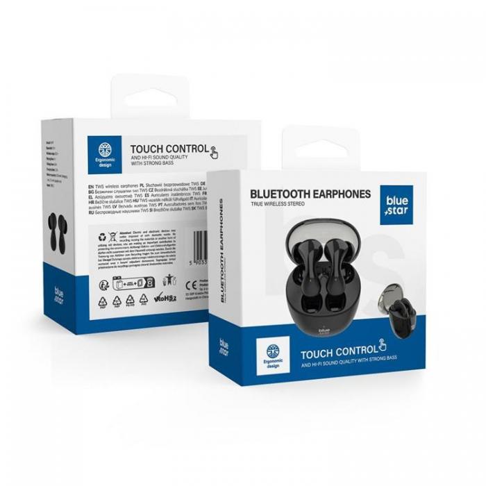 Blue Star - Blue Star Trdlsa In-Ear Hrlurar TWS BK99 - Svart