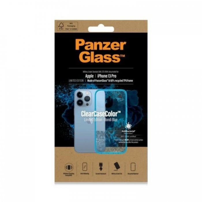 PanzerGlass - PanzerGlass iPhone 13 Pro Mobilskal Antibacterial - Transparent/Bla