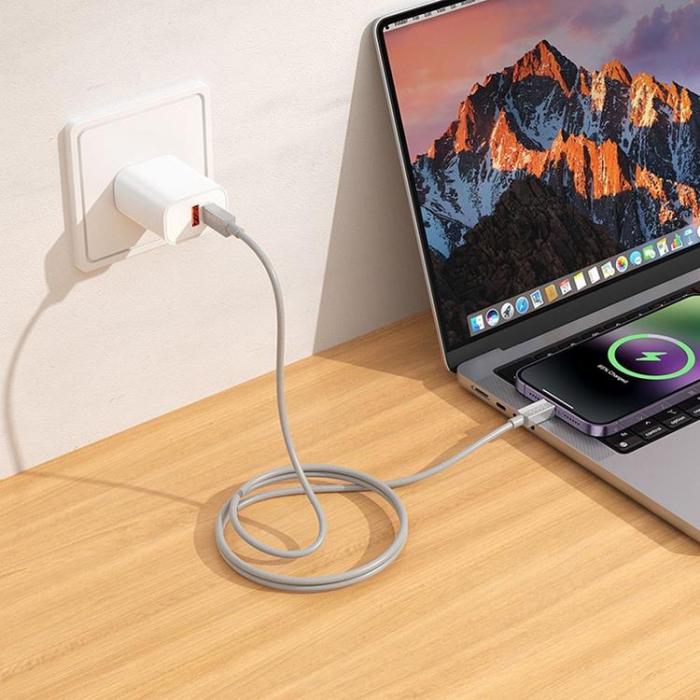 Hoco - Hoco USB-C Till Lightning 1m Kabel 27W X107 - Gr