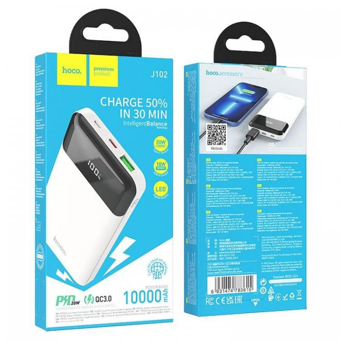 Hoco - Hoco Powerbank 10000 mAh 20W PD QC3.0 3A J102 - Vit