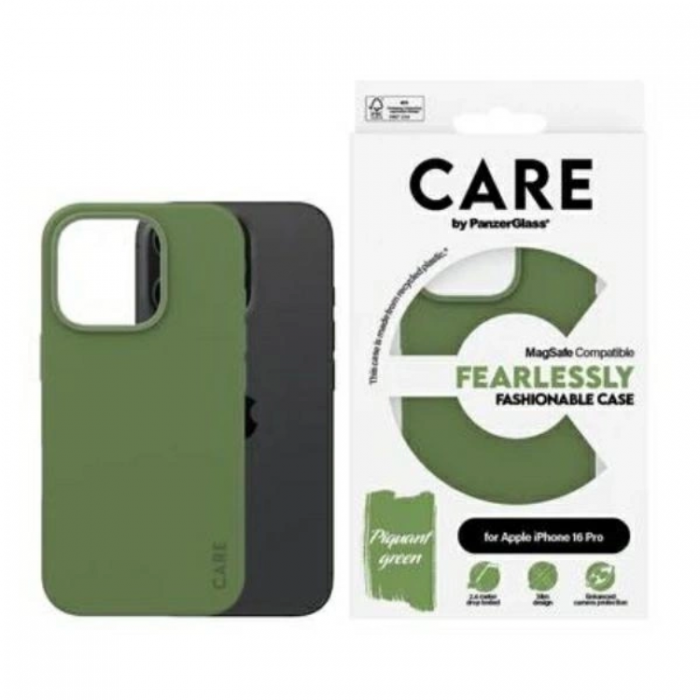 PanzerGlass - CARE By PanzerGlass iPhone 16 Pro Mobilskal MagSafe Fashion - Grn