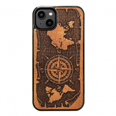 Bewood - Bewood iPhone 15 Plus Mobilskal Compass Rose Merbau