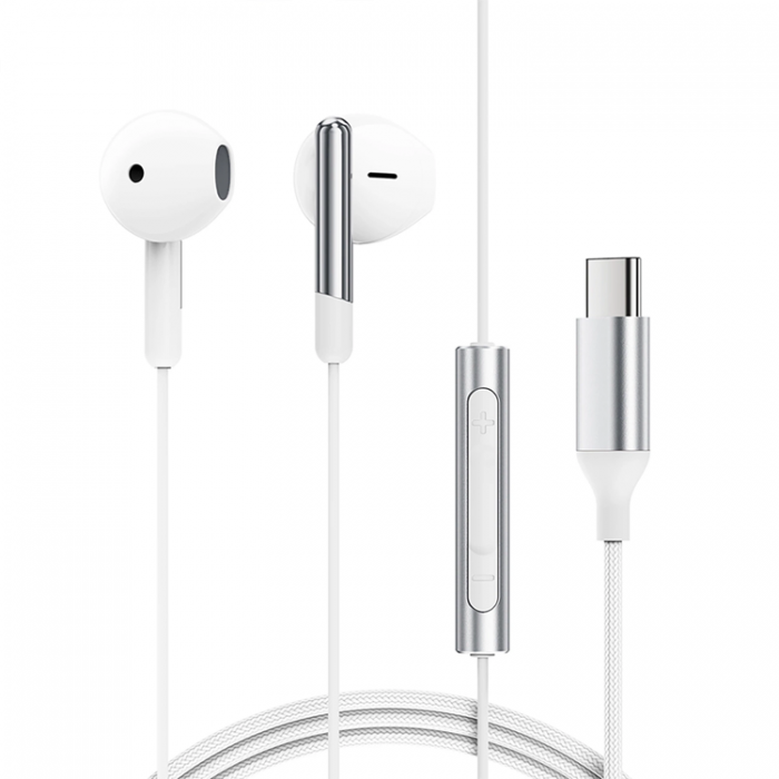 Acefast - Acefast L3 In-Ear USB-C Hrlurar med Mikrofon - Vit