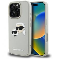 KARL LAGERFELD - Karl Lagerfeld iPhone 16 Pro Max Mobilskal 3D Rubber Double Heads - Beige