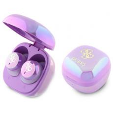 Guess - Guess TWS In-Ear Hörlurar Bluetooth Iridescent 4G Printed Logo - Lila