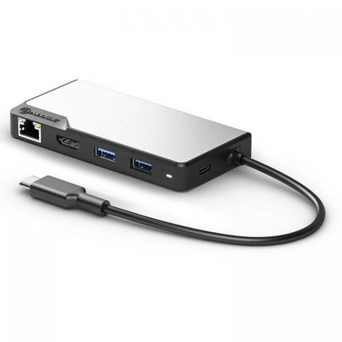 ALOGIC - ALOGIC USB-C Fusion MAX 6-i-1-Hubb V2 HDMI, USB, Ethernet och PD  Rymdgr