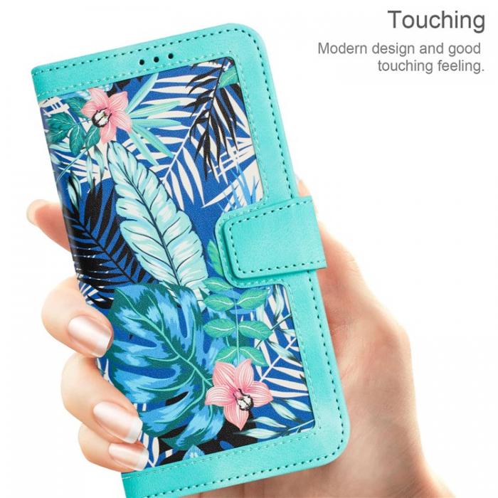 A-One Brand - iPhone 15 Pro Plnboksfodral Flower Pattern - Grn