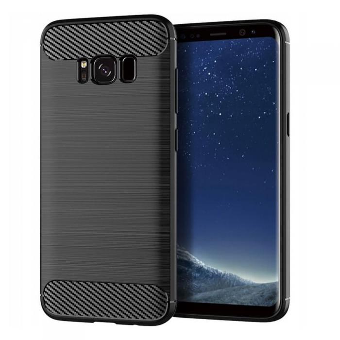 OEM - Galaxy S8 Plus Skal Forcell Carbon Mjukplast - Svart